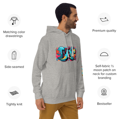 Sudadera unisex con capucha y estampado de grafiti