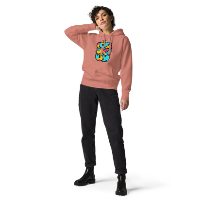 Color Clash Graffiti Hoodie