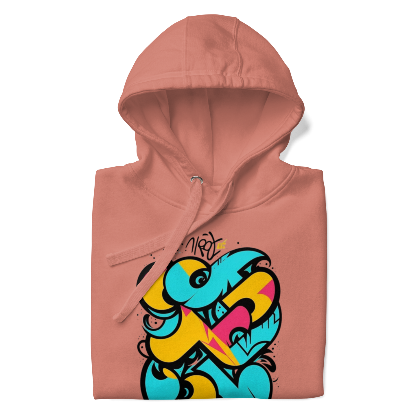 Color Clash Graffiti Hoodie