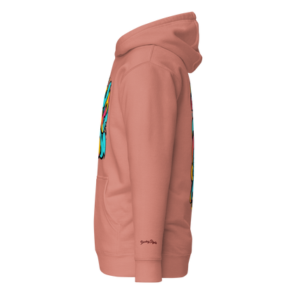 Color Clash Graffiti Hoodie