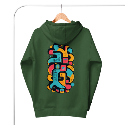 Color Clash Graffiti Hoodie