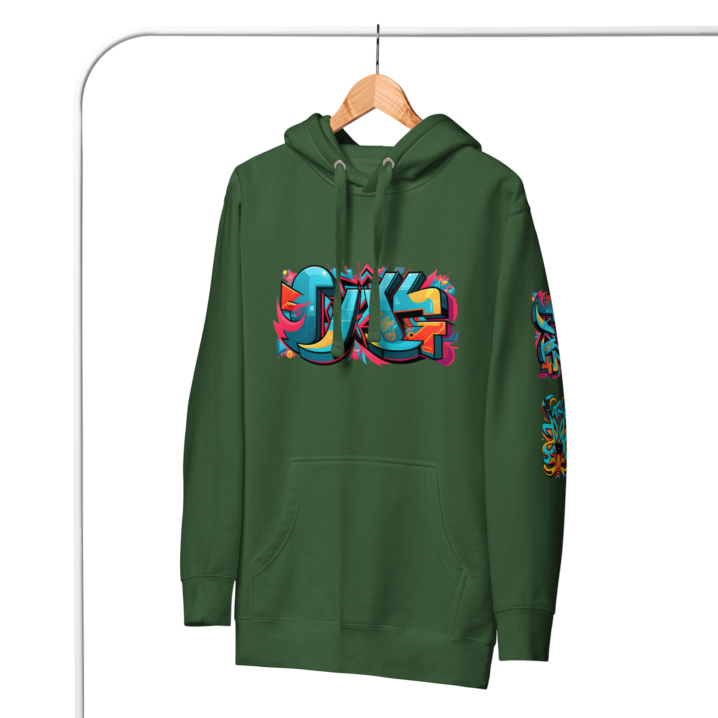 Sudadera unisex con capucha y estampado de grafiti