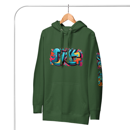 Sudadera unisex con capucha y estampado de grafiti