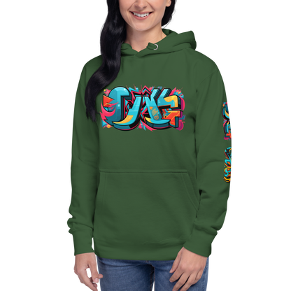 Sudadera unisex con capucha y estampado de grafiti