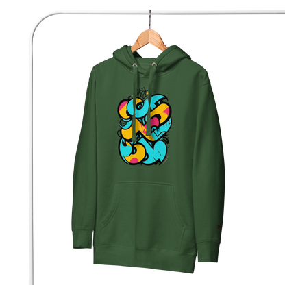 Color Clash Graffiti Hoodie