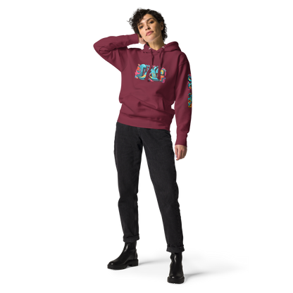 Sudadera unisex con capucha y estampado de grafiti