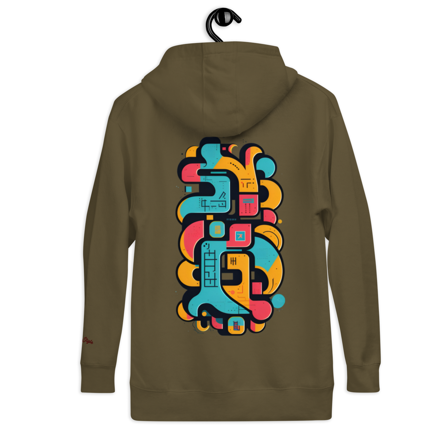 Color Clash Graffiti Hoodie