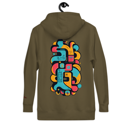 Color Clash Graffiti Hoodie