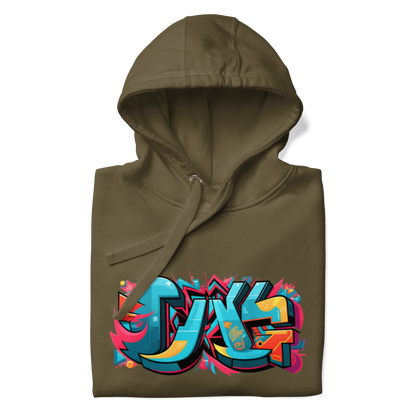 Sudadera unisex con capucha y estampado de grafiti