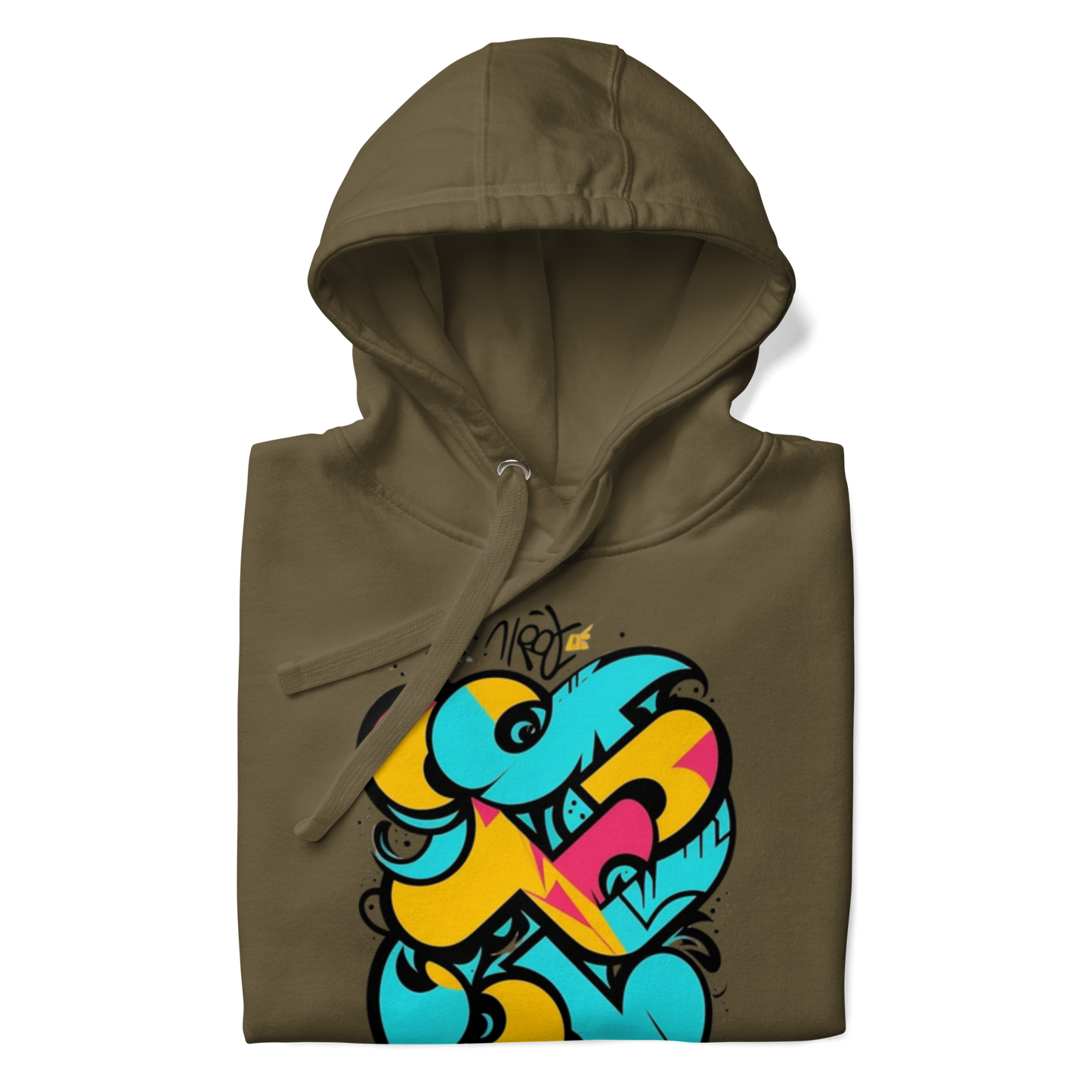 Color Clash Graffiti Hoodie