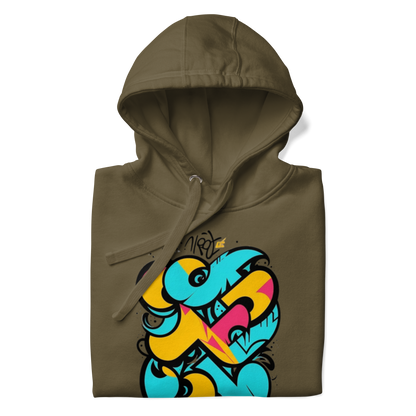 Color Clash Graffiti Hoodie