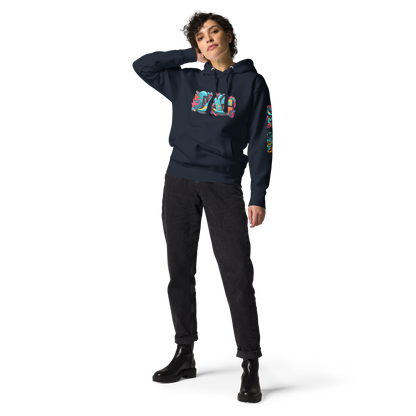 Sudadera unisex con capucha y estampado de grafiti