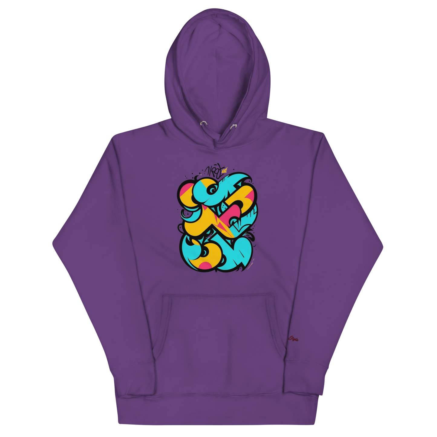 Color Clash Graffiti Hoodie