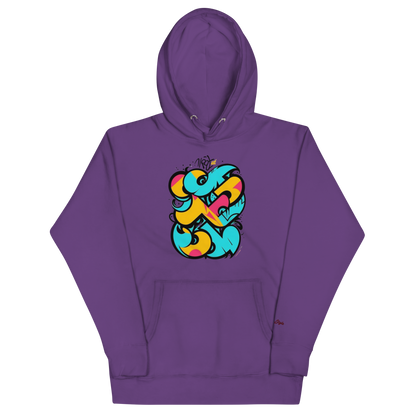 Color Clash Graffiti Hoodie