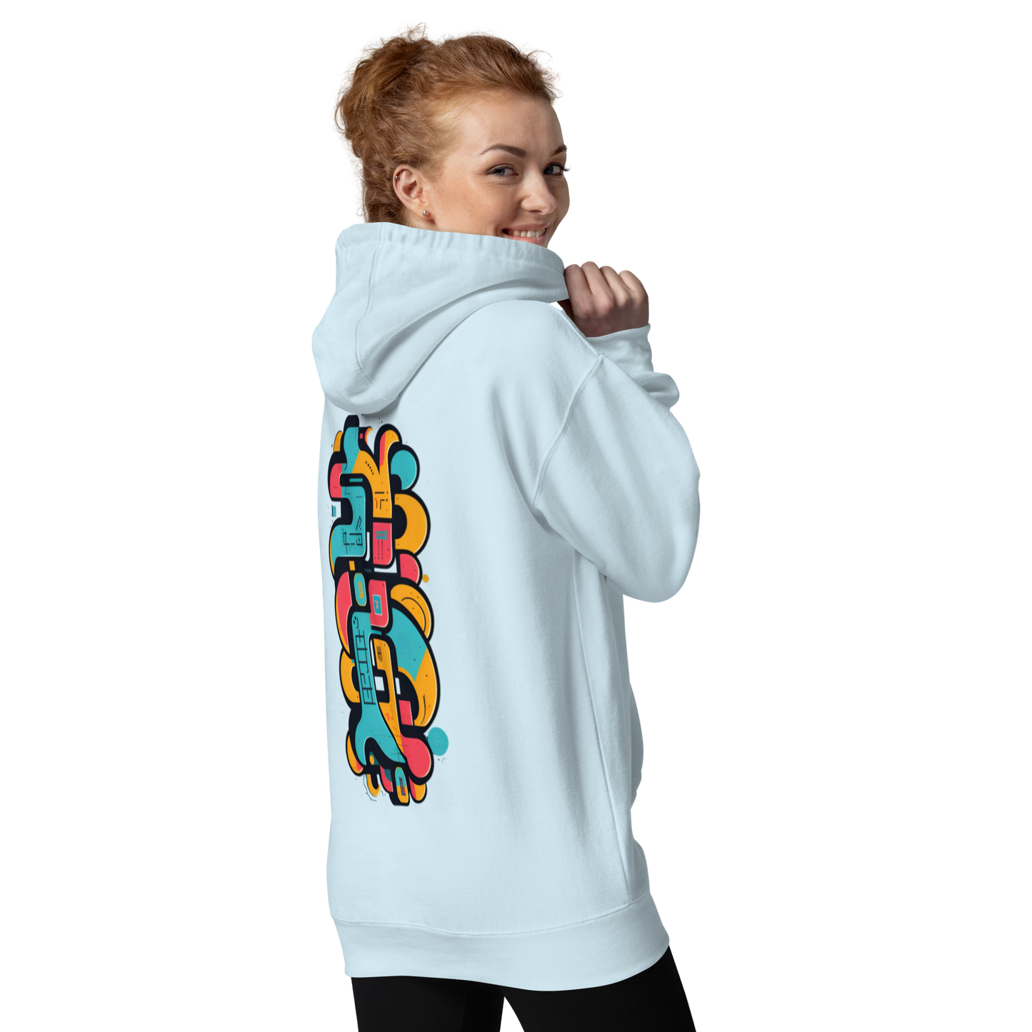 Color Clash Graffiti Hoodie