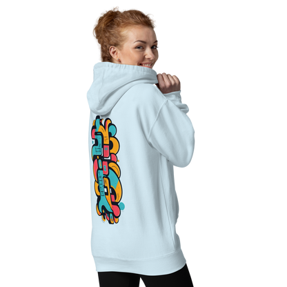 Color Clash Graffiti Hoodie