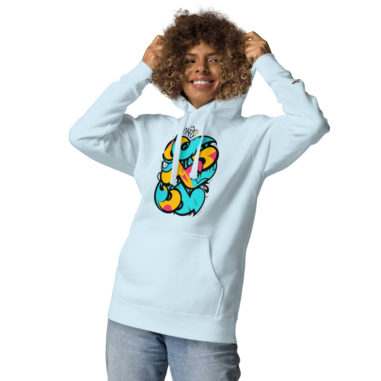 Color Clash Graffiti Hoodie