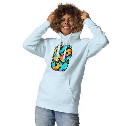 Color Clash Graffiti Hoodie