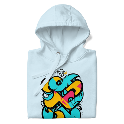 Color Clash Graffiti Hoodie