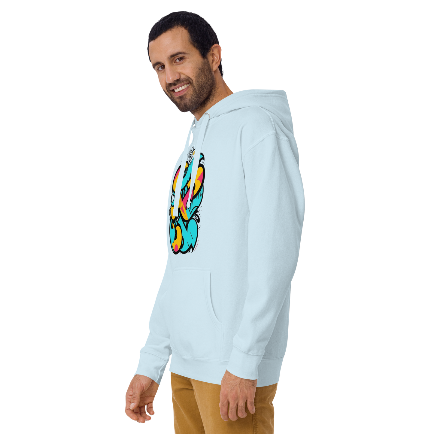 Color Clash Graffiti Hoodie