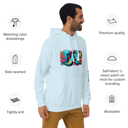 Sudadera unisex con capucha y estampado de grafiti