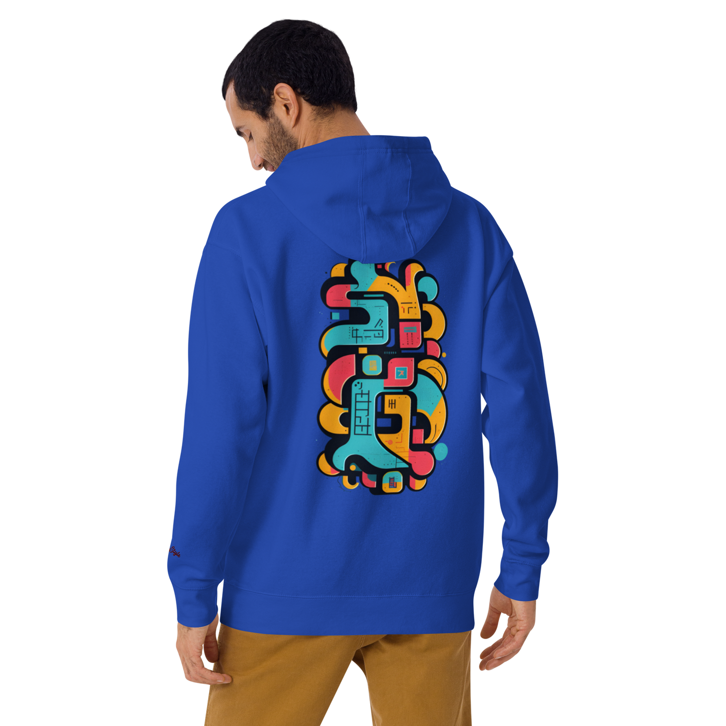 Color Clash Graffiti Hoodie