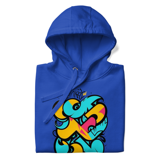 Color Clash Graffiti Hoodie