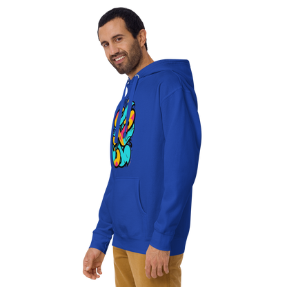 Color Clash Graffiti Hoodie