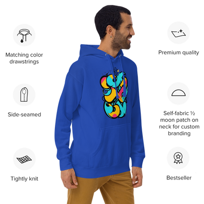 Color Clash Graffiti Hoodie