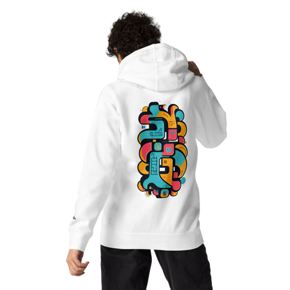 Color Clash Graffiti Hoodie