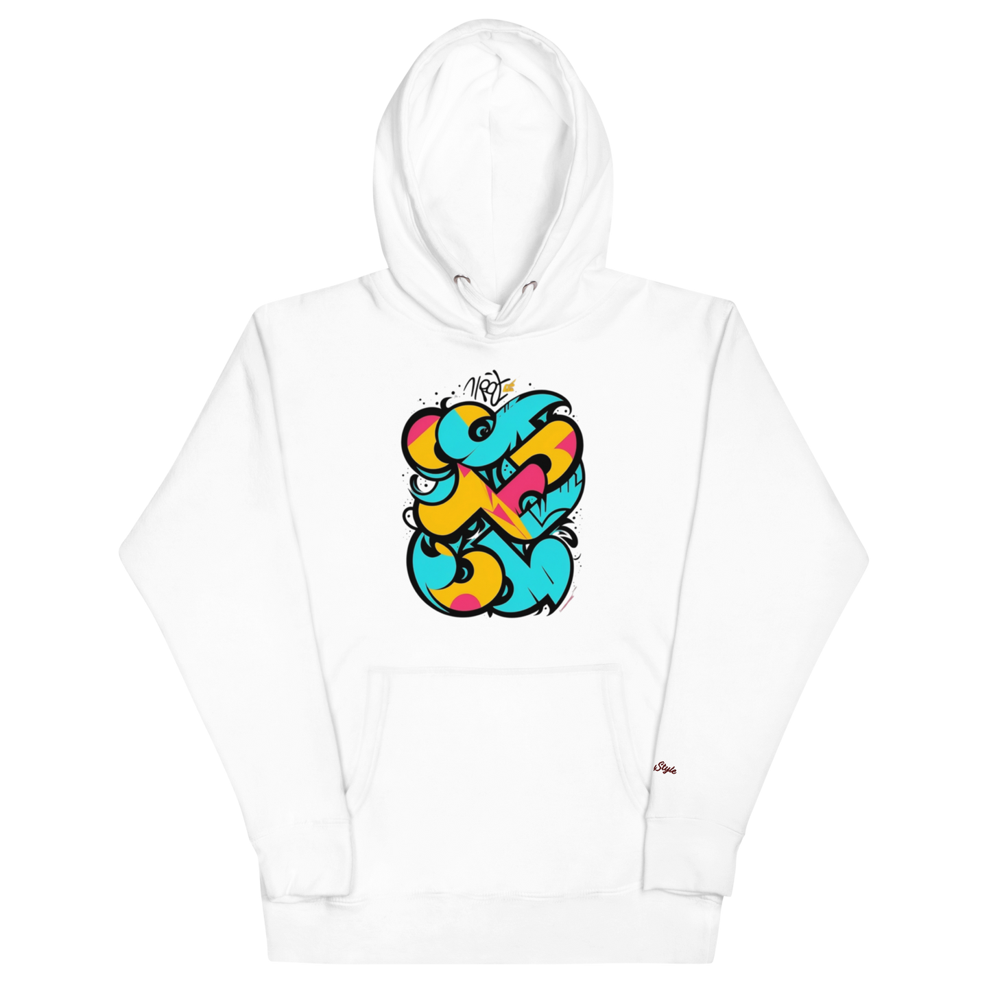 Color Clash Graffiti Hoodie