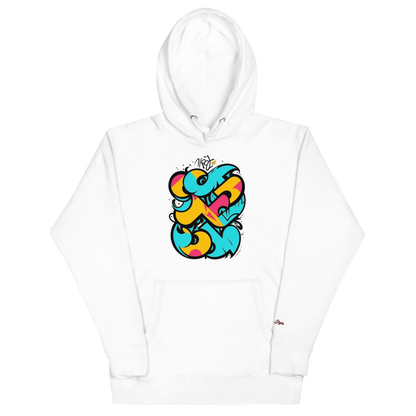 Color Clash Graffiti Hoodie