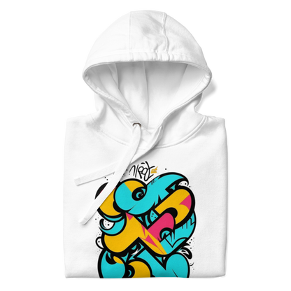 Color Clash Graffiti Hoodie