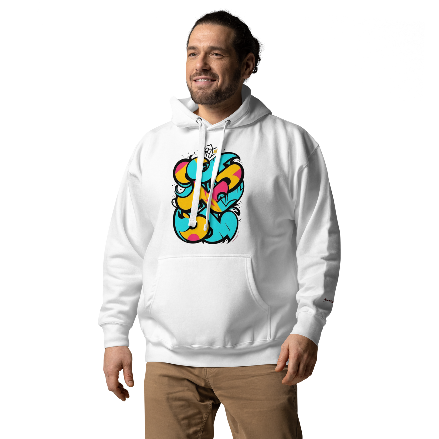 Color Clash Graffiti Hoodie