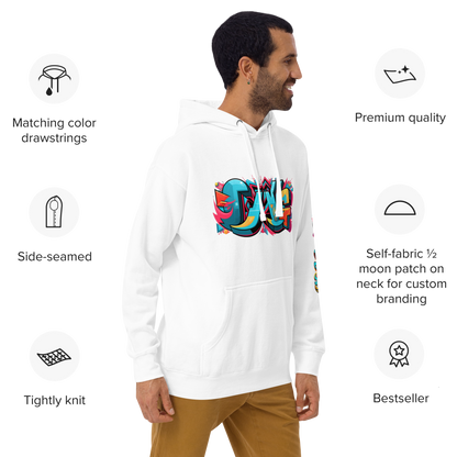 Sudadera unisex con capucha y estampado de grafiti