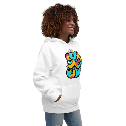 Color Clash Graffiti Hoodie